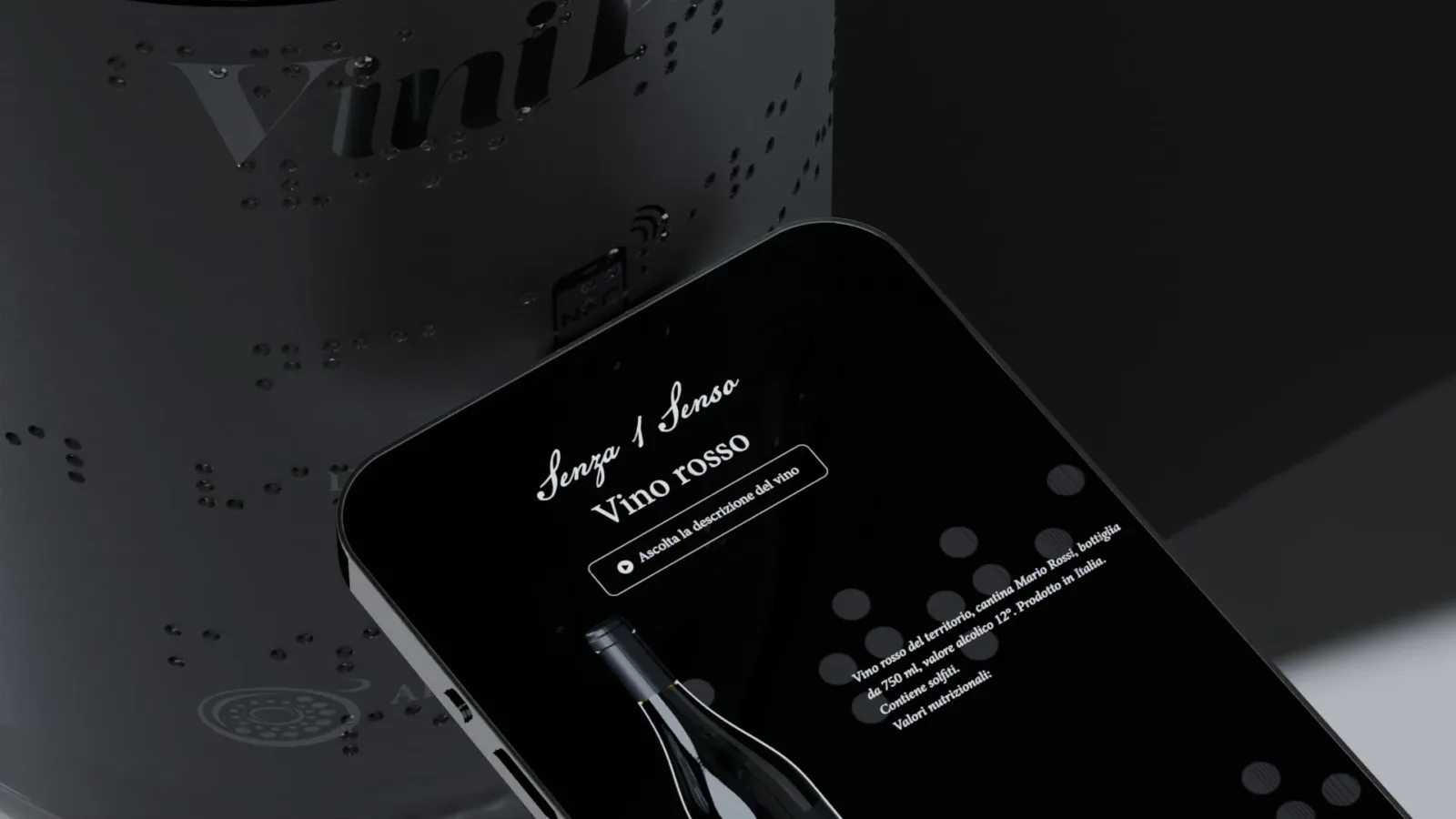 tecnologia NFC applicata a etichetta di vino accessibile