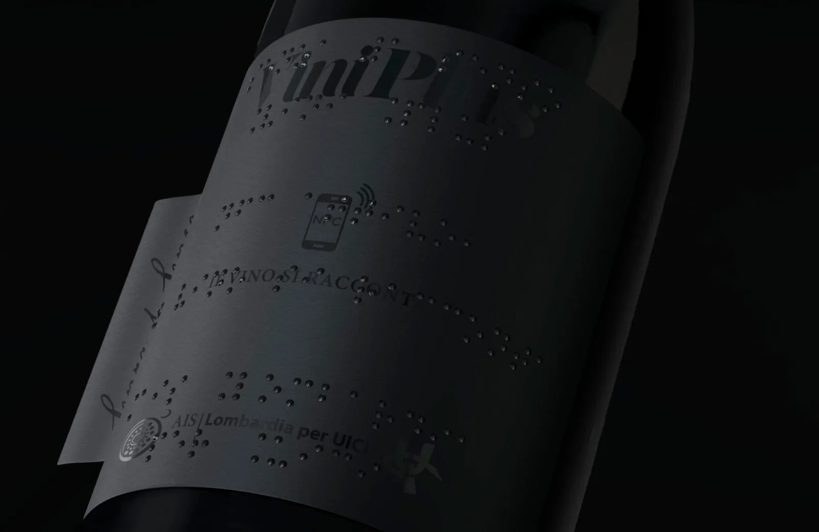 design etichetta vino con tecnologia NFC