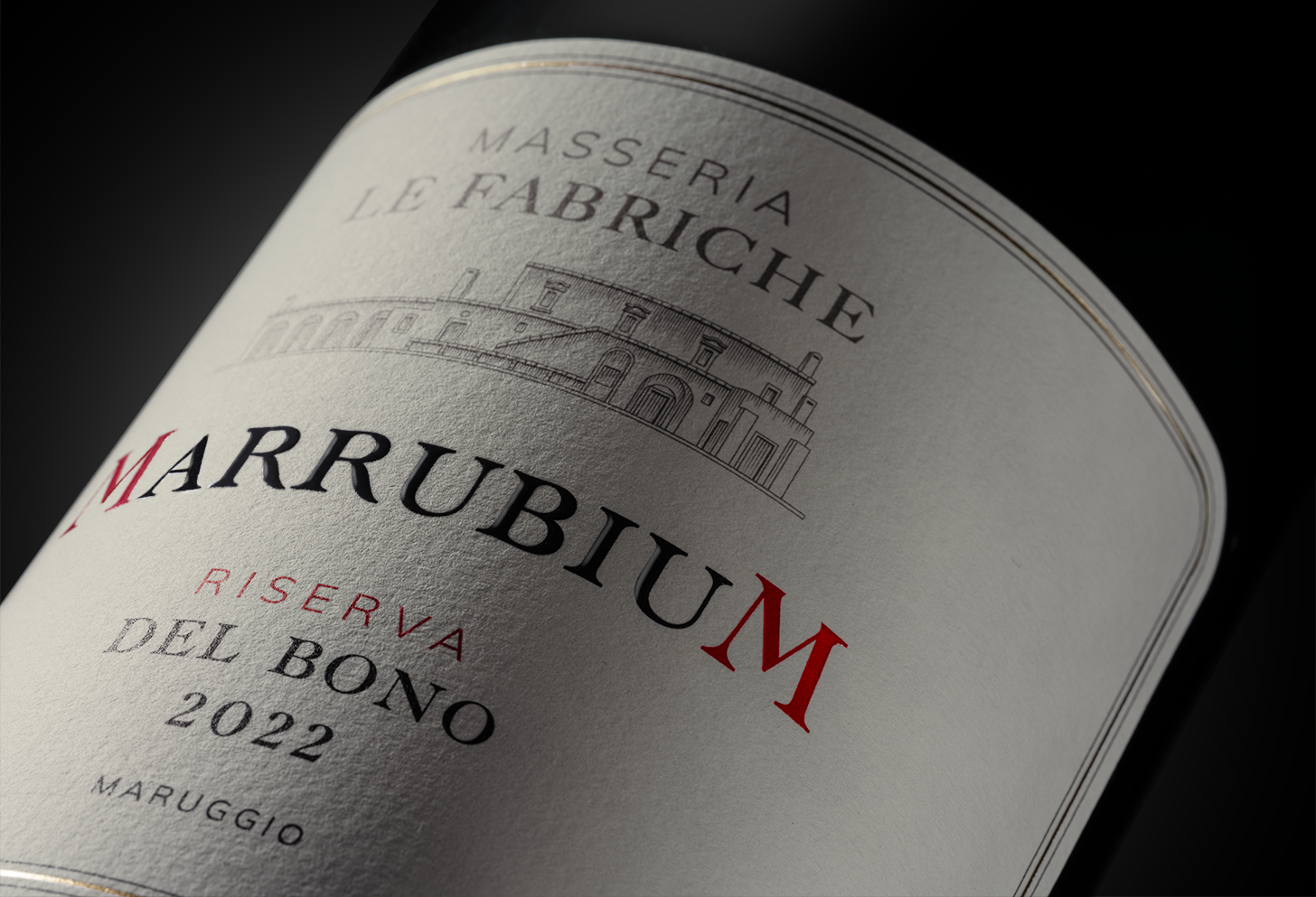 design etichetta vino per masseria le fabbriche - marrubium