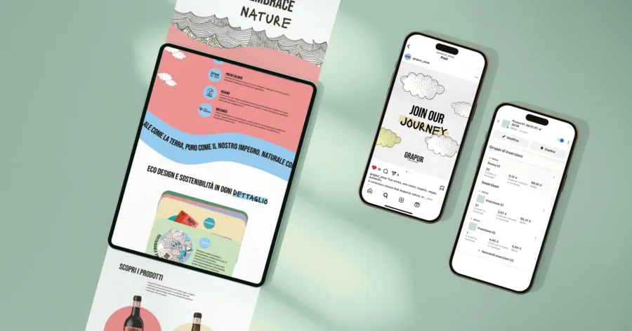 progettazione del sito web per grapur, marchio low alchol di Mack & Schuhle Italia