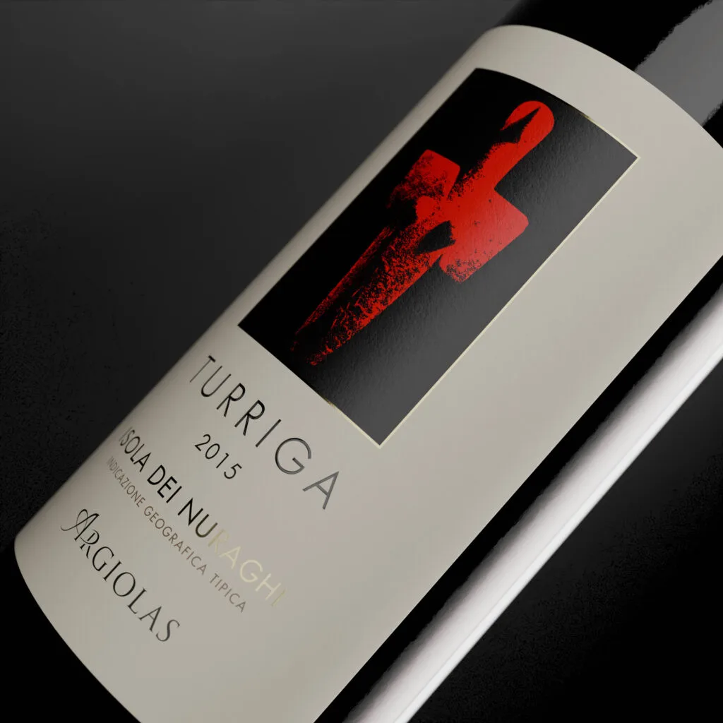 Wine label restyling for Argiolas Turriga