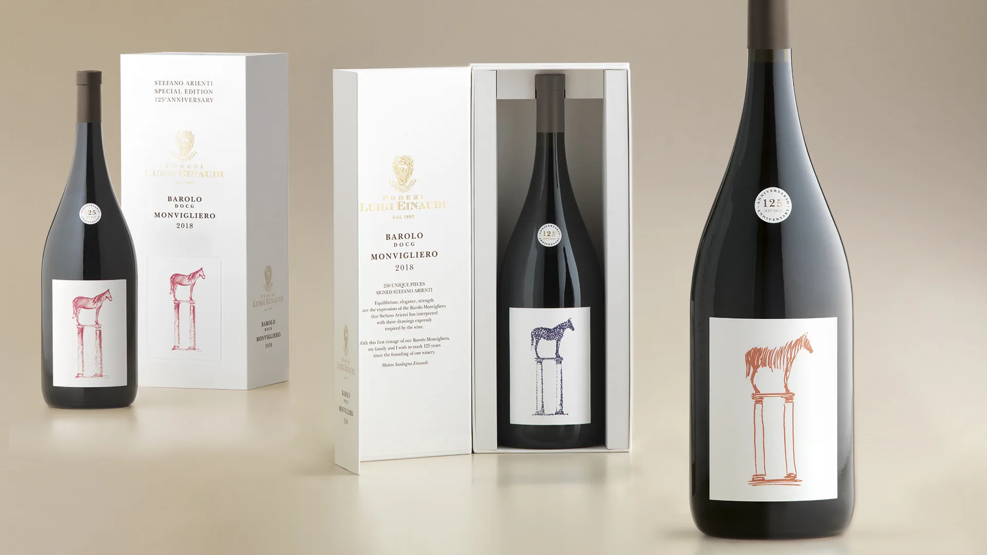 Poderi Luigi Einaudi Barolo bottle packaging