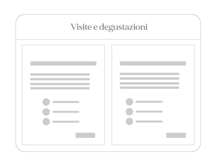 wireframe di una pagina del sito web di zenato