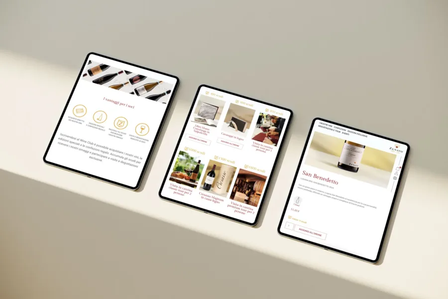 Screen del Wine Club di Zenato
