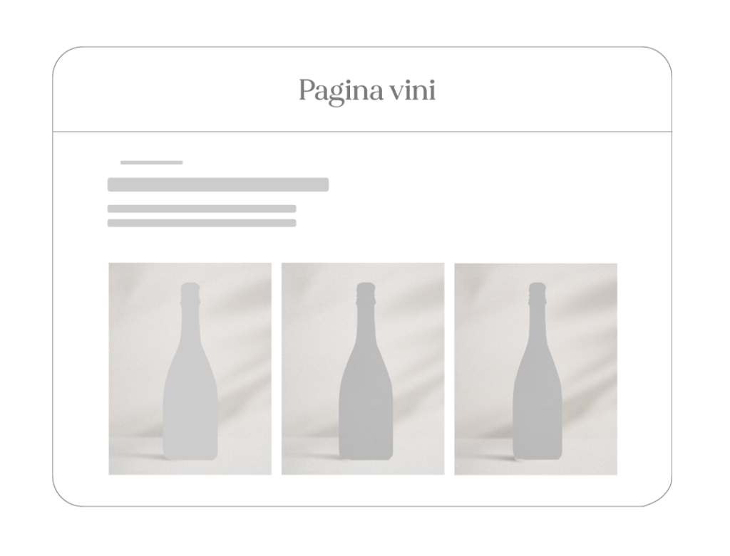 wireframe di una pagina del sito web di zenato
